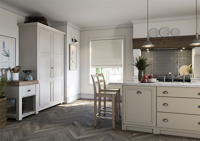 Emily Bond George Stripe Print, Charcoal - Twist&Fit Roman Blind - Image 7